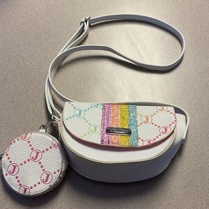 Justice White and Multicolor Kids Bag Set